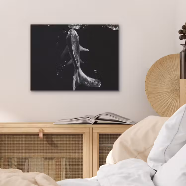 Koi - Vissen - Water - Zwart PET vilt klein -sfeer3