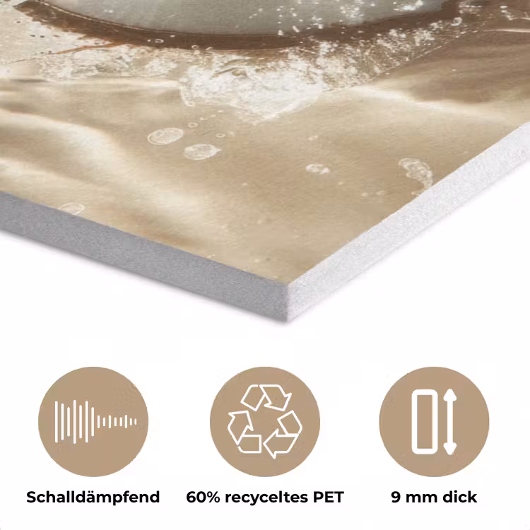 Kokosnoot - Water - Beige - Spetters PET vilt klein -closeup_DE