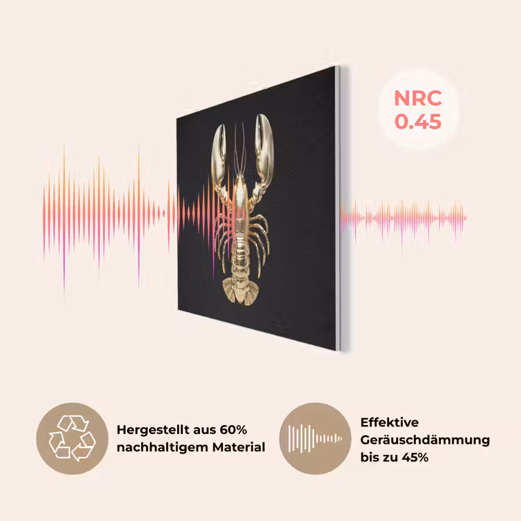 Kreeft - Goud - Textuur - Zwart PET vilt klein -USP_DE