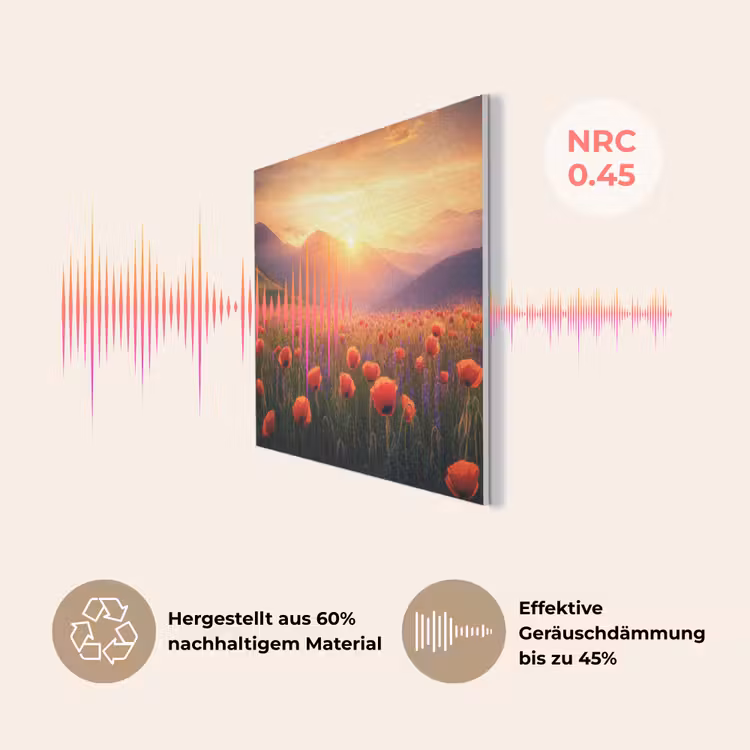 Landschap - Zonsondergang - Bloemenveld PET vilt klein -USP_DE