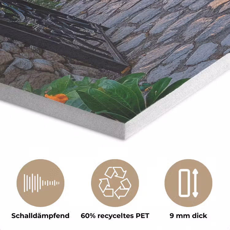 Landschap - Hek - Pad - Zonsondergang - Natuur PET vilt klein -closeup_DE