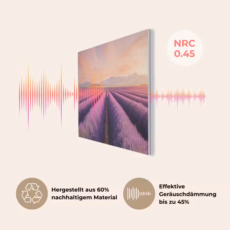 Lavendelveld - Zonsondergang - Paars - Bloemen PET vilt middel -USP_DE