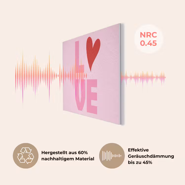 Love - Roze - Hart - Valentijn PET vilt klein -USP_DE