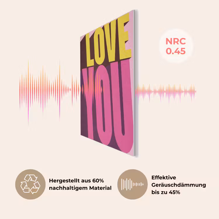 Love - Tekst - Roze - Valentijn PET vilt klein -USP_DE