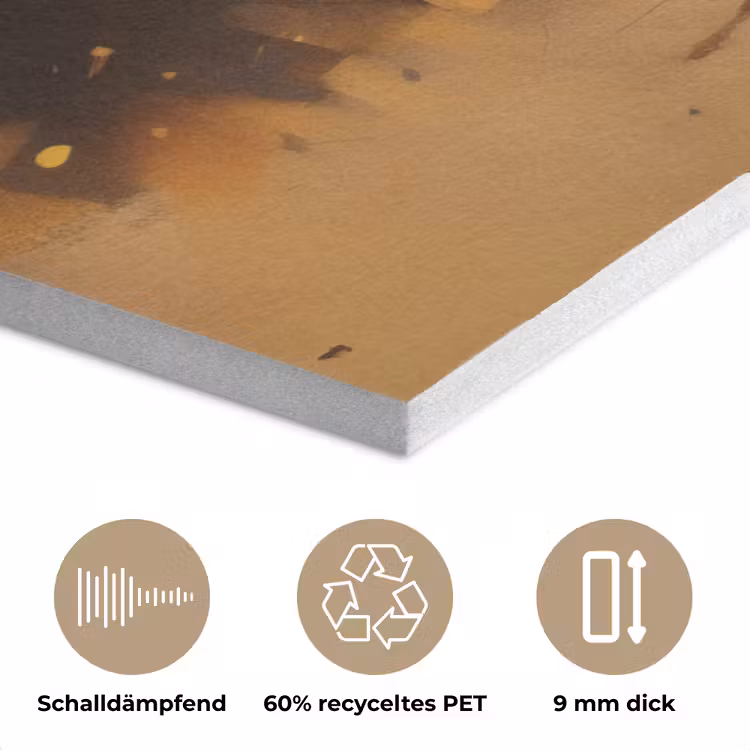 Leeuw - Geschilderd - Abstract - Goud PET vilt klein -closeup_DE