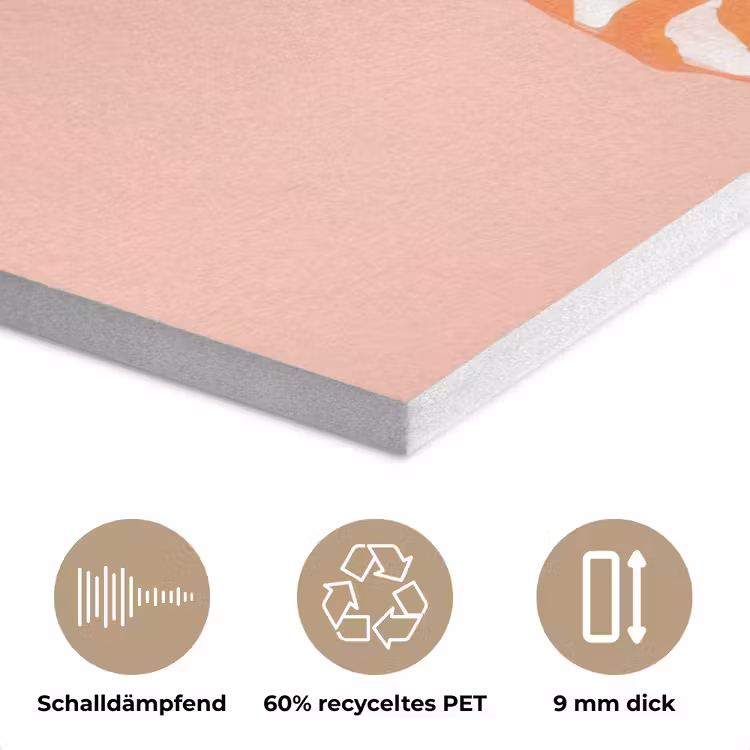 Meisje - Deken - Gestreept - Oranje PET vilt klein -closeup_DE