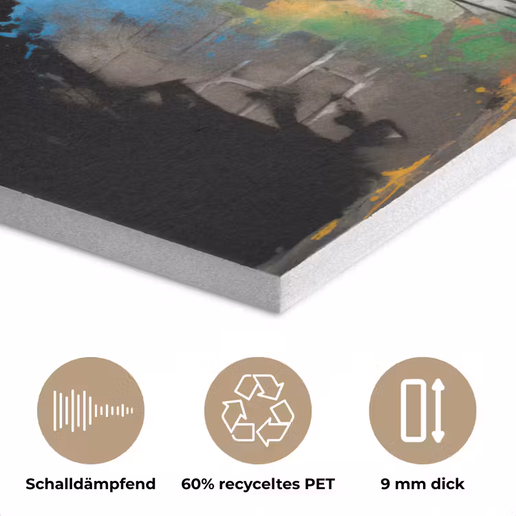 Meisje - Kunst - Paraplu - Graffiti - Kleuren - Muur PET vilt klein -closeup_DE