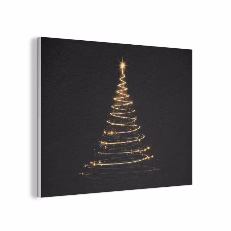 Magisch - Kerstboom - Lichtspiralen - Zwart PET vilt klein -3d