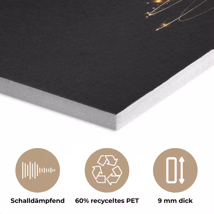 Magisch - Kerstboom - Lichtspiralen - Zwart PET vilt klein -closeup_DE