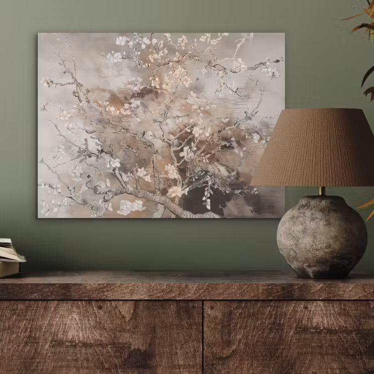 Amandelbloesem - Kunst - Van Gogh - Beige - Abstract PET vilt klein -sfeer2