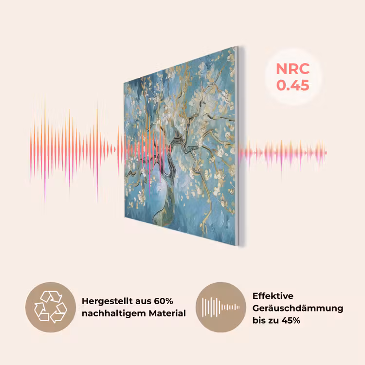 Amandelbloesem boom - Blauw - Abstract PET vilt klein -USP_DE