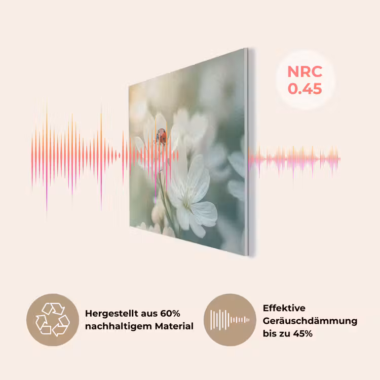 Lieveheersbeestje - Bloemen - Wit PET vilt klein -USP_DE