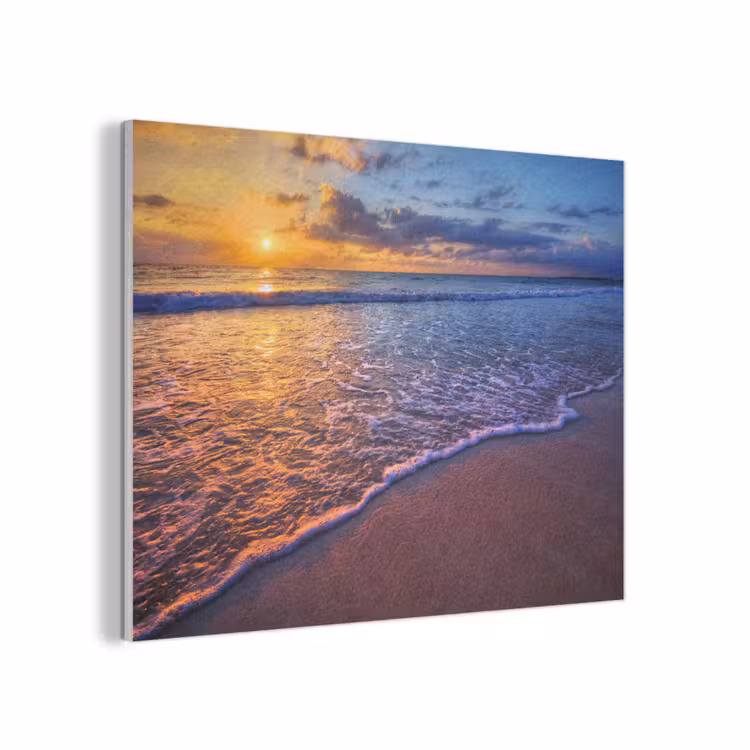Zee - Strand - Zonsondergang - Wolken - Horizon PET vilt klein -3d