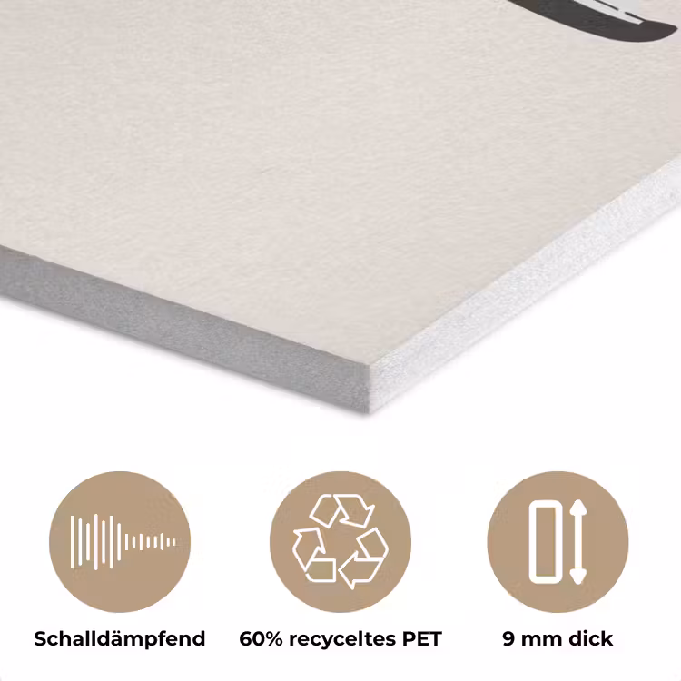 Minimalistisch - Beige - Love PET vilt klein -closeup_DE
