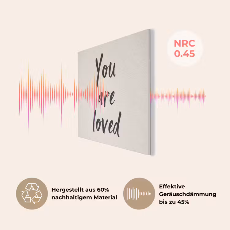 Minimalistisch - Beige - Love PET vilt klein -USP_DE