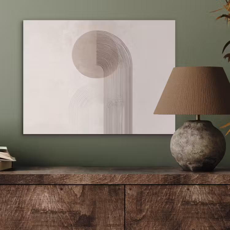 Minimalistisch - Cirkel - Lichtgrijs PET vilt klein -sfeer2