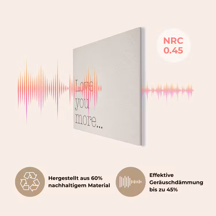 Minimalistisch - Love - Beige PET vilt klein -USP_DE