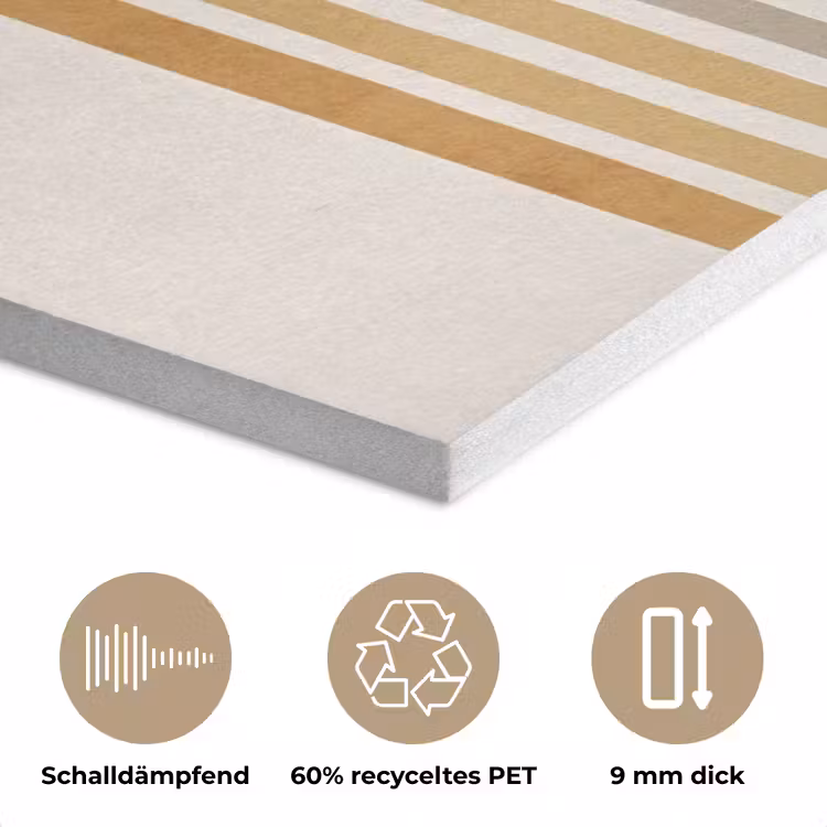 Minimalistisch - Boog - Lijnen - Beige PET vilt klein -closeup_DE