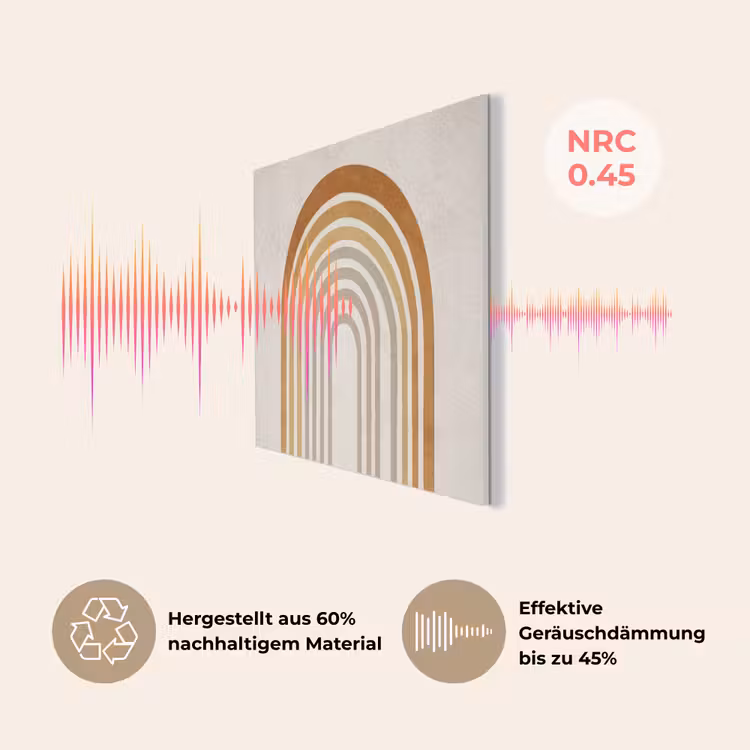 Minimalistisch - Boog - Lijnen - Beige PET vilt klein -USP_DE