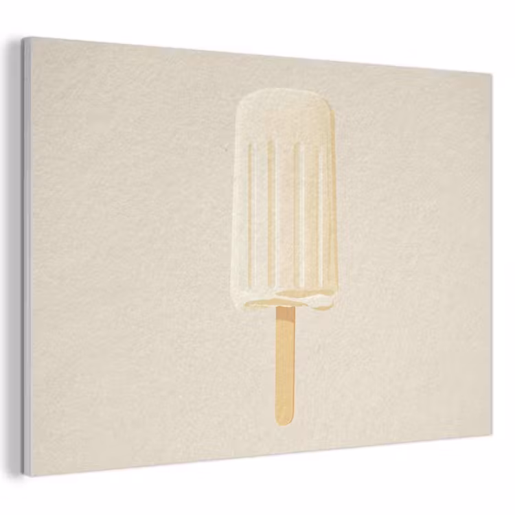 Minimalistisch - Waterijsje - Stokje - Beige PET vilt klein -3d