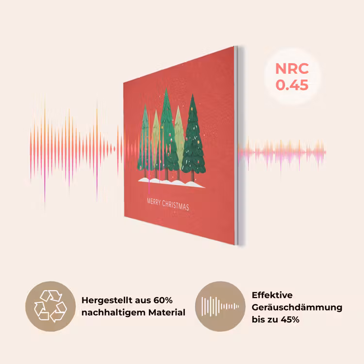 Minimalistisch - Kerstbomen - Rood - Sneeuw PET vilt klein -USP_DE