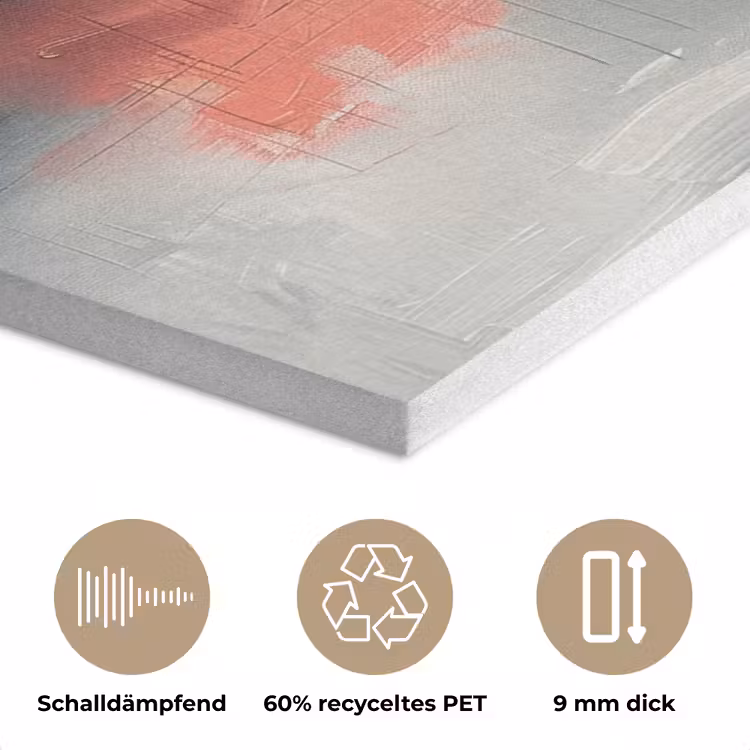 Modern - Abstract - Goud - Roze PET vilt klein -closeup_DE