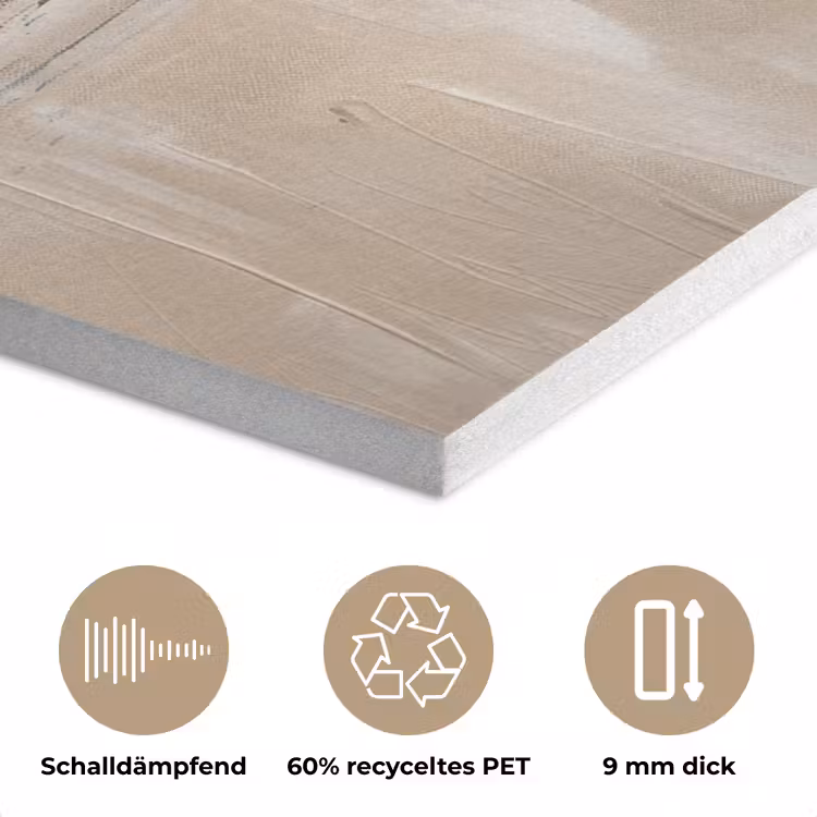 Modern - Bruin - Abstract - Beige PET vilt klein -closeup_DE