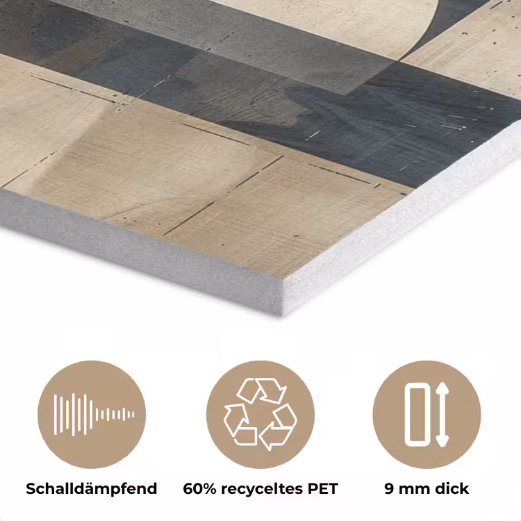 Modern - Kunst - Beige - Industrieel PET vilt klein -closeup_DE