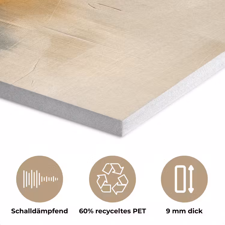 Moderne kunst - Abstract - Zwart PET vilt klein -closeup_DE