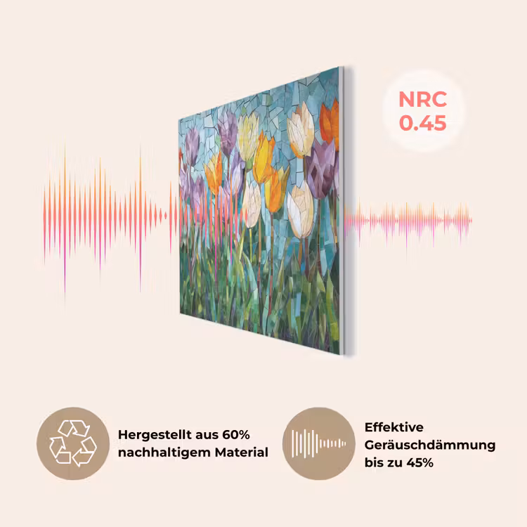 Mozaïek - Veld - Tulpen - Kleurrijk PET vilt klein -USP_DE