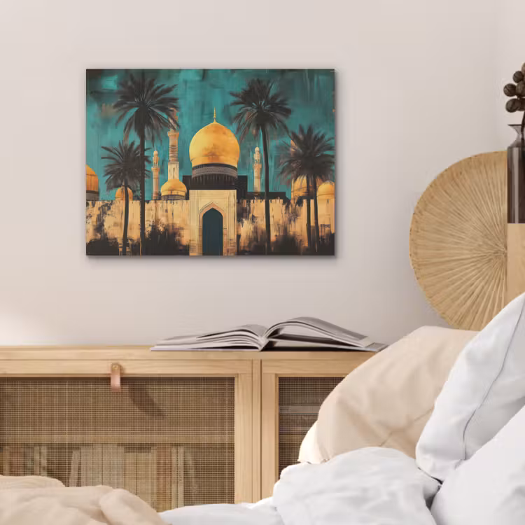 Moskee - Goud - Arabisch - Islamitische PET vilt klein -sfeer3