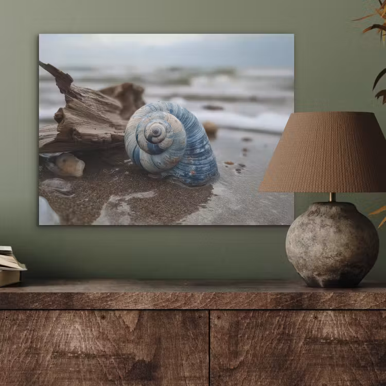 Schelp - Strand - Blauw - Zee PET vilt klein -sfeer2