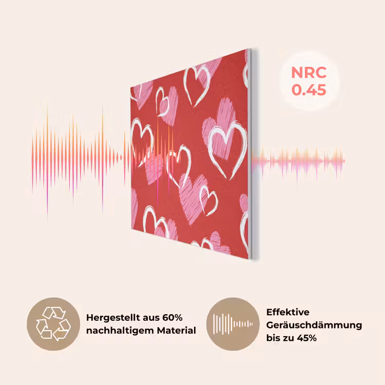 Patroon - Hartjes - Roze - Valentijn PET vilt klein -USP_DE