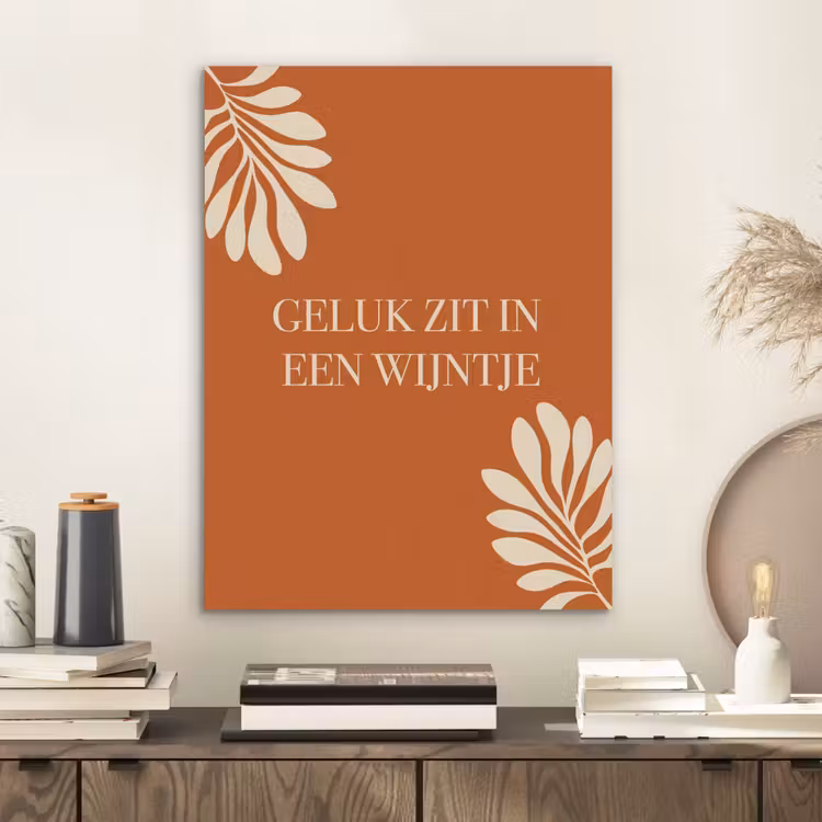 Oranje - Wijntje - Quote PET vilt klein -sfeer1