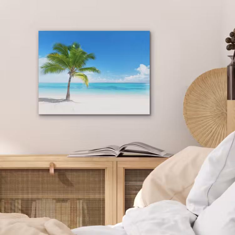Palmboom - Strand - Zee - Zomer PET vilt klein -sfeer3
