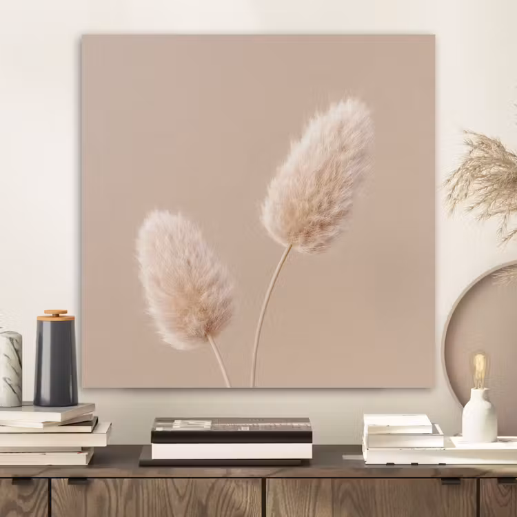Pampas pluimen - Beige - Planten PET vilt klein -sfeer1