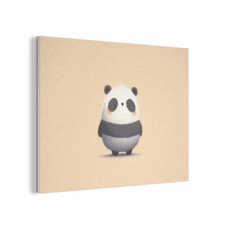 Panda - Beige - Minimalistisch PET vilt klein -3d