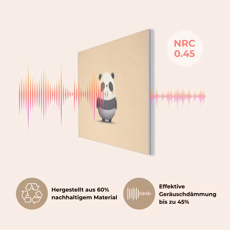 Panda - Beige - Minimalistisch PET vilt klein -USP_DE