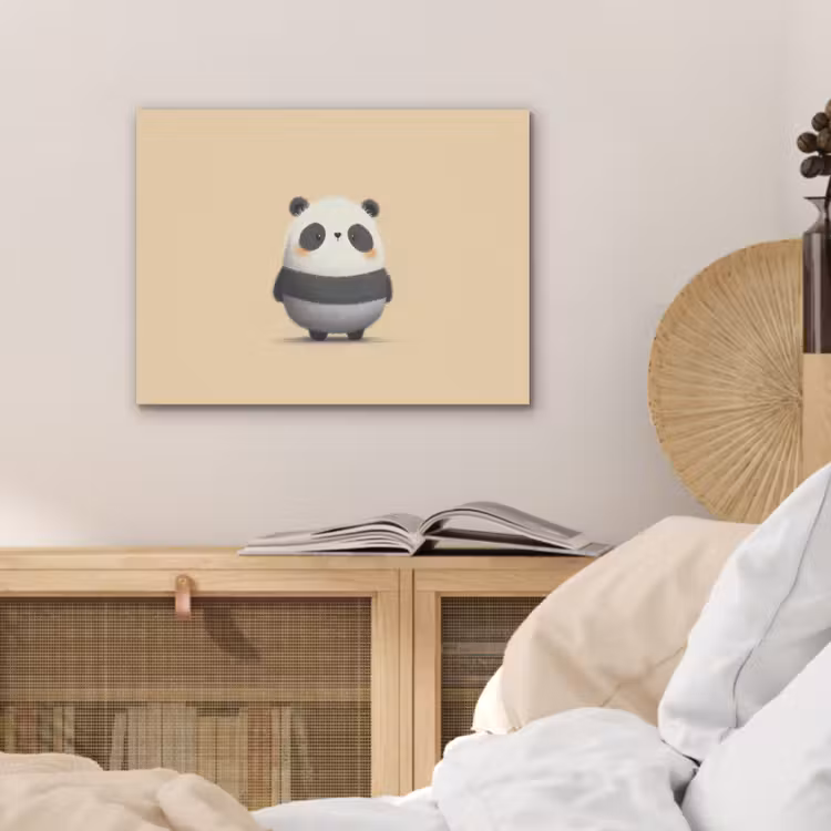 Panda - Beige - Minimalistisch PET vilt klein -sfeer3