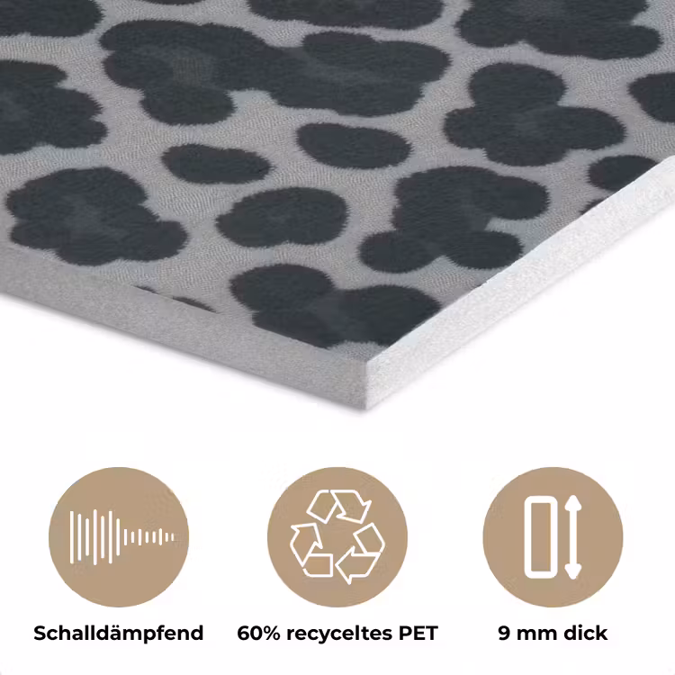 Panterprint - Zwart - Neonletters - Roze PET vilt klein -closeup_DE