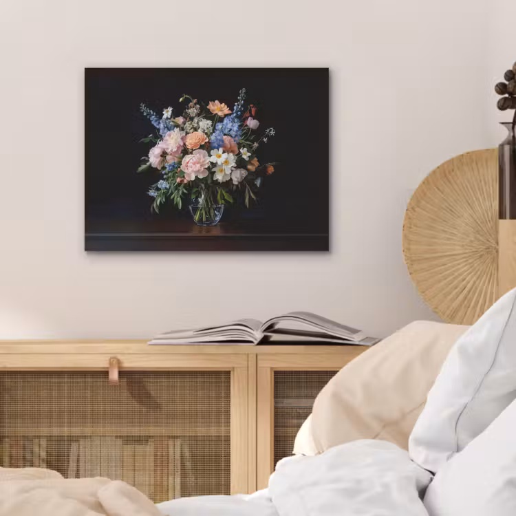 Pastel - Bloemen - Glazen - Vaas PET vilt klein -sfeer3