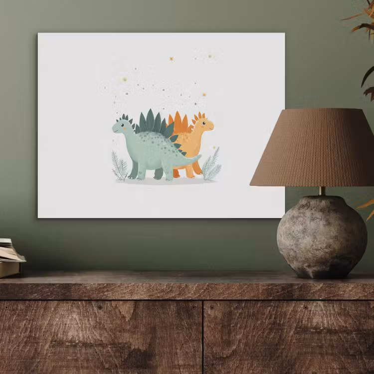 Planten - Sterren - Dinosaurussen - Oranje PET vilt klein -sfeer2