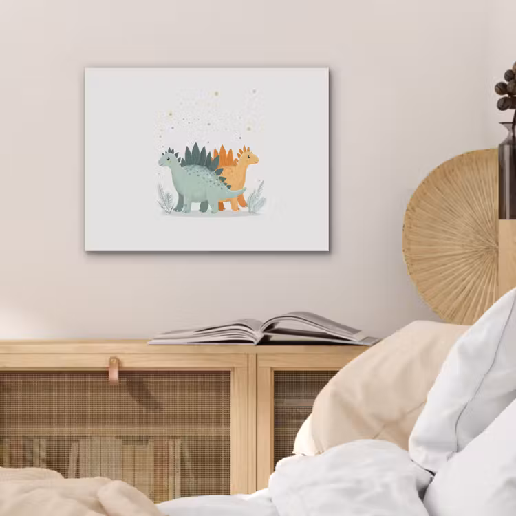 Planten - Sterren - Dinosaurussen - Oranje PET vilt klein -sfeer3