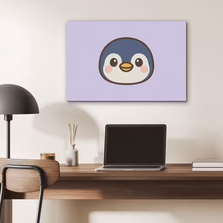 Pinguïn - Paars - Schattig PET vilt middel -sfeer5
