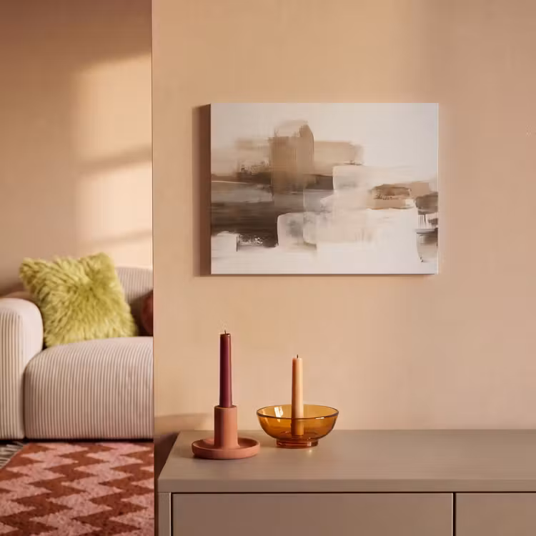 Penseelstreken - Abstract landschap - Rust PET vilt klein -sfeer1