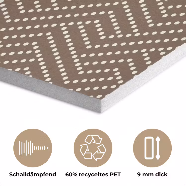 Stippen - Bruin - Beige - Patroon PET vilt klein 837 -closeup_DE