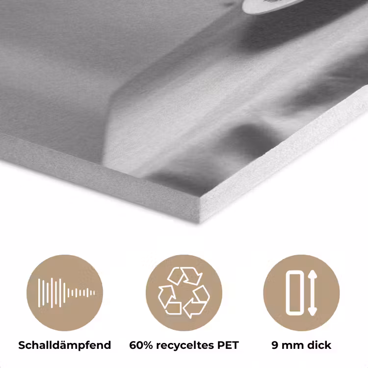 Poedel - Hond - Zwart - Wit - Schattig - Pasta PET vilt klein -closeup_DE