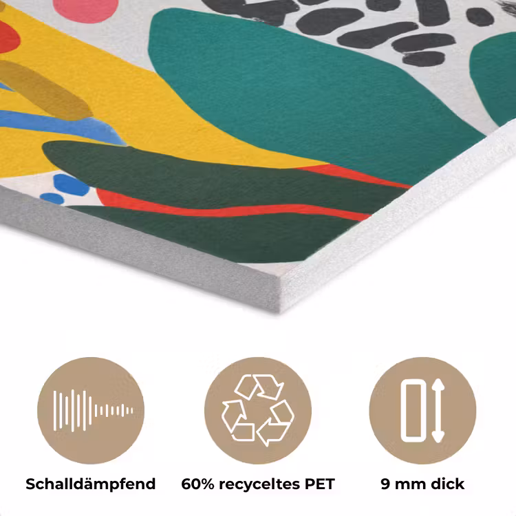 Stippen - Vormen - Modern - Kleuren PET vilt klein -closeup_DE