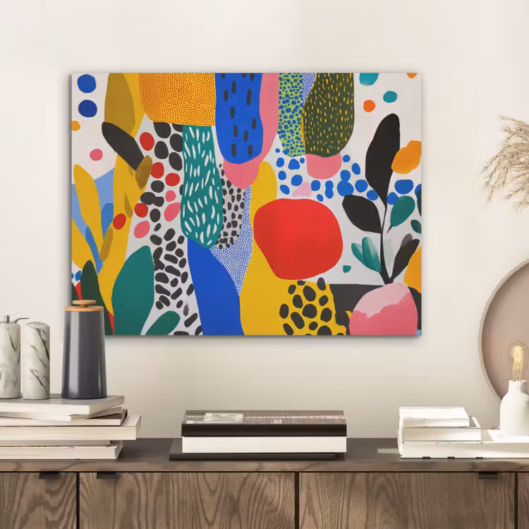 Stippen - Vormen - Modern - Kleuren PET vilt klein -sfeer1