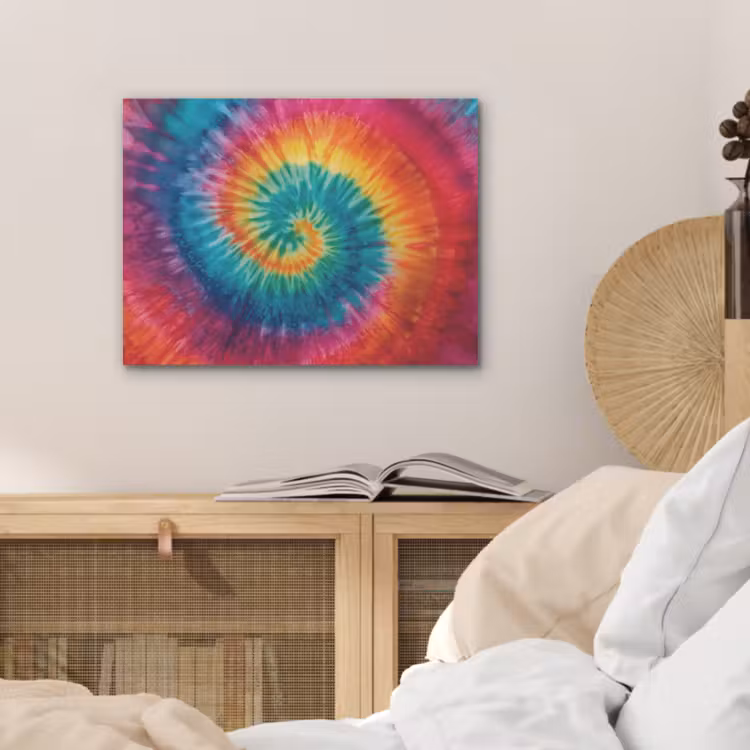 Regenboogkleuren - Tie dye - PET vilt klein -sfeer3